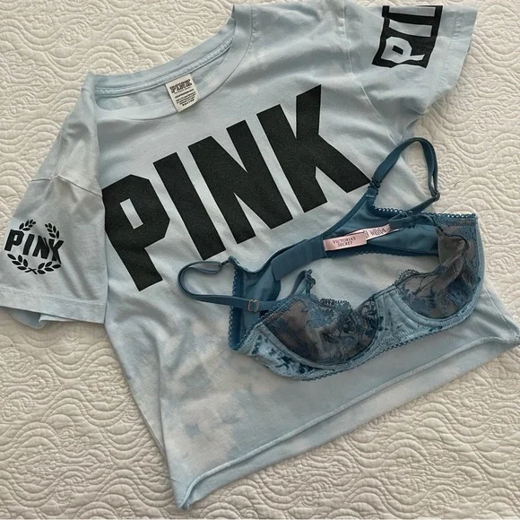 Victoria’s Secret Dream Angels 34B Push-up WO Padding Bra and PINK Cropp… - Picture 1 of 16
